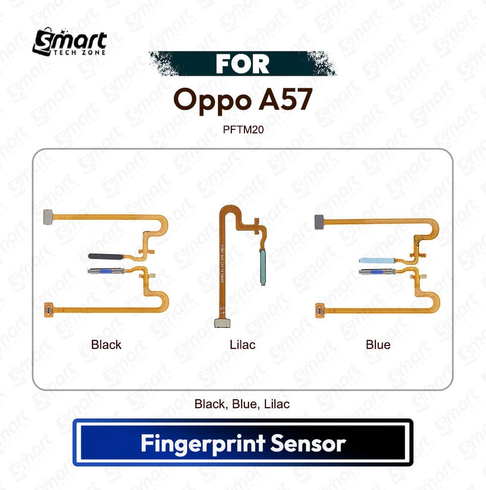 Oppo A57 Fingerprint Sensor Flex Cable Home Button Scanner Replacement Repair Spare Part (PFTM20)