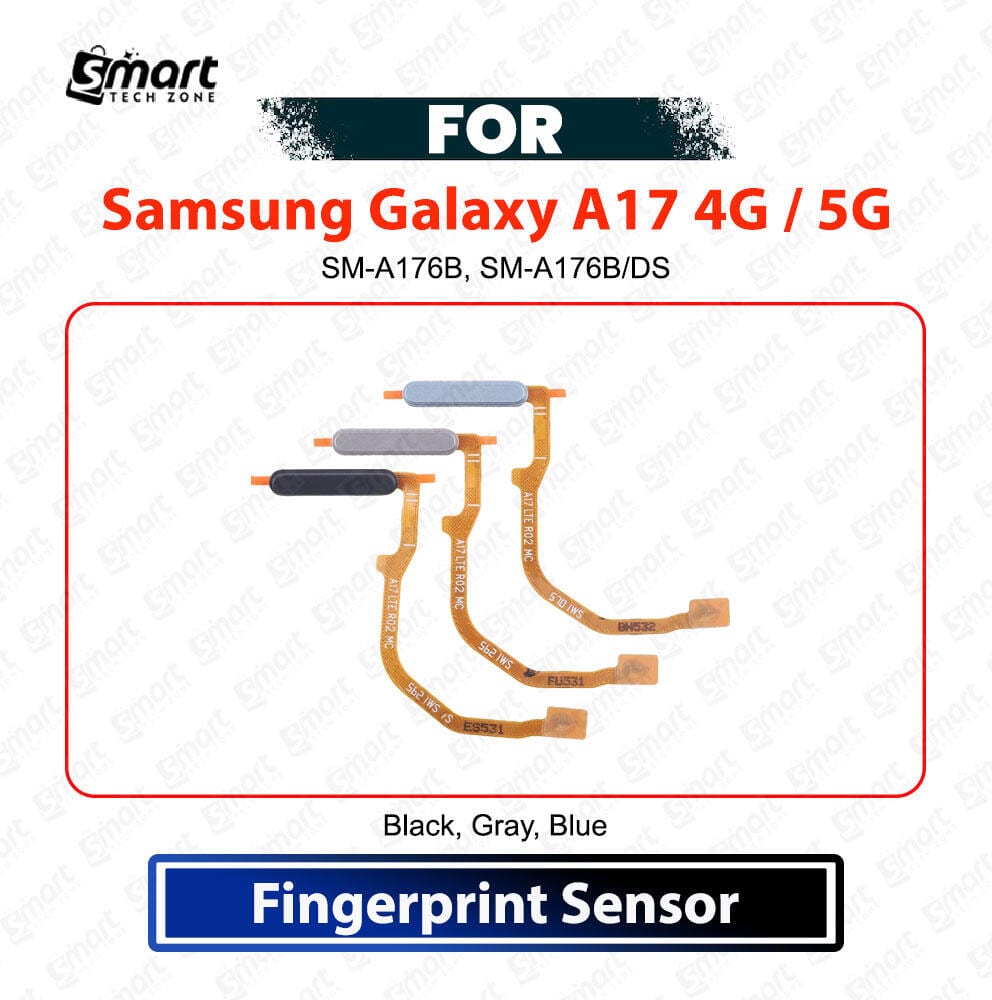 Samsung Galaxy A17 4G, A17 5G Fingerprint Sensor Flex Cable Home Button Scanner Replacement Repair Spare Part