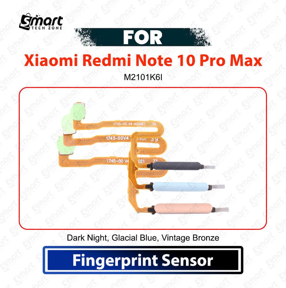 Xiaomi Redmi Note 10 Pro Max Fingerprint Sensor Flex Cable Home Button Scanner Replacement Repair Spare Part M2101K6I