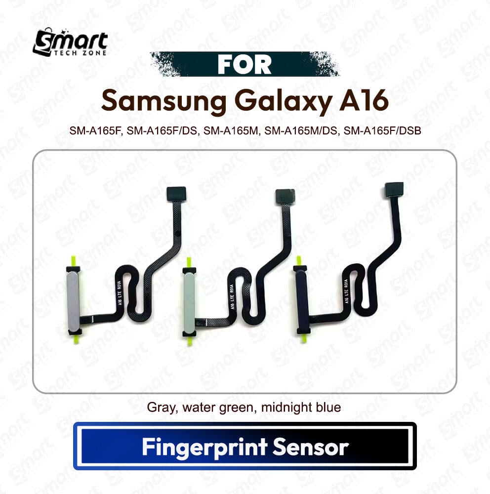 Samsung Galaxy A16 Fingerprint Sensor Flex Cable Home Button Scanner Replacement Repair Spare Part (SM-A165F, SM-A165F/DS, SM-A165M, SM-A165M/DS, SM-A165F/DSB)