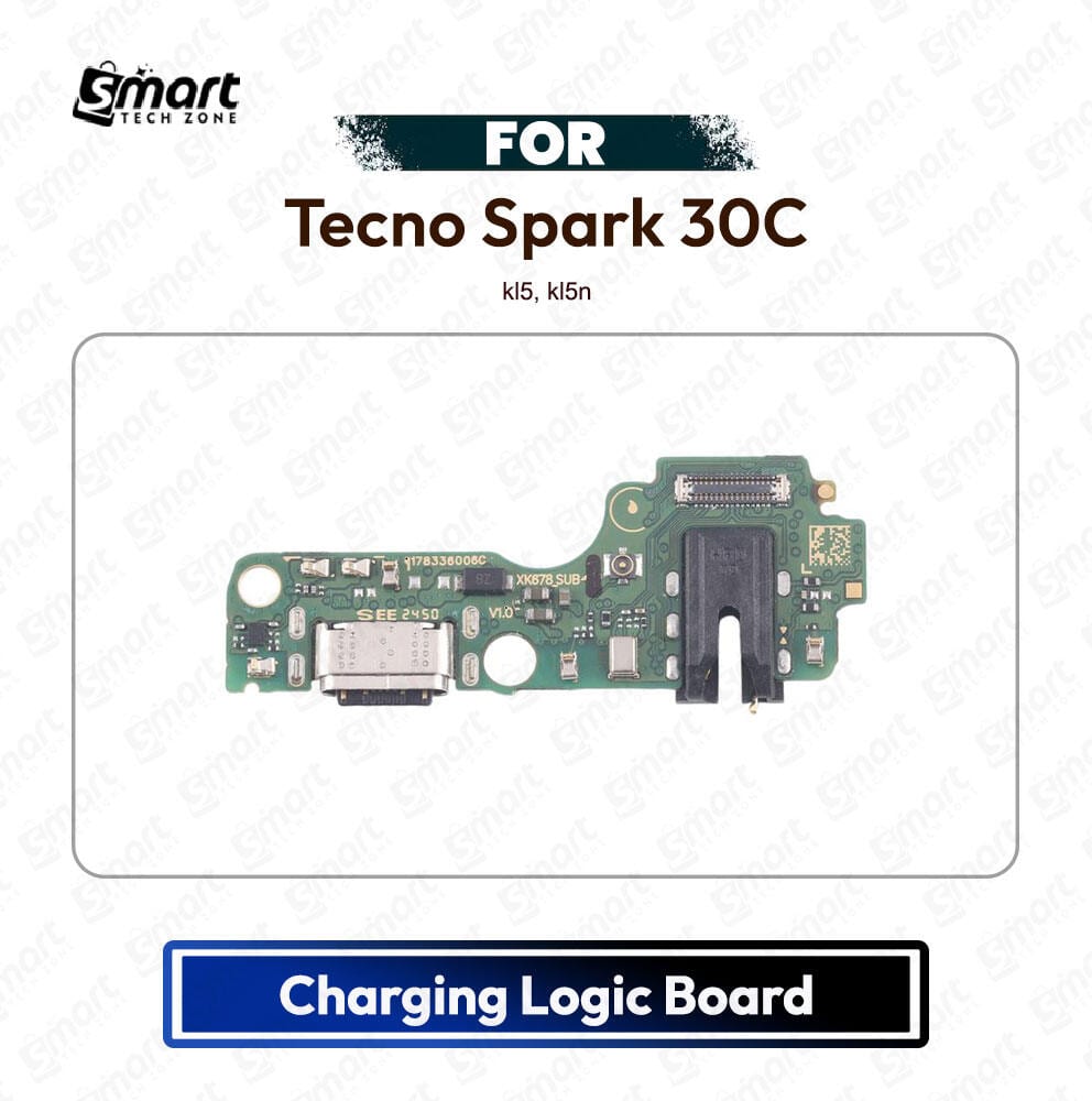 Tecno Spark 30C Charging Port PCB Sub Board USB Plug Dock Connector Logic Board Repair Spare Part (kl5, kl5n)