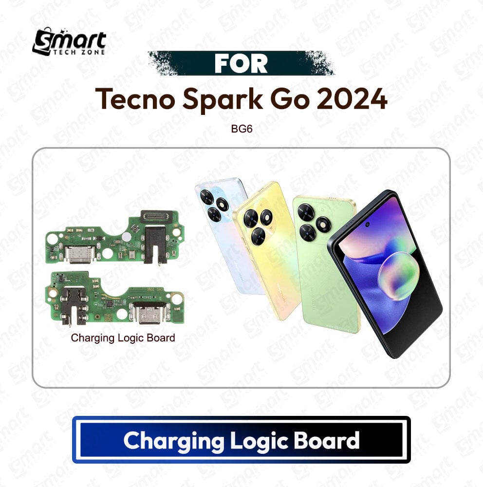 Tecno Spark Go 2024 Charging Port PCB Sub Board USB Plug Dock Connector Logic Board Repair Spare Part (BG6)