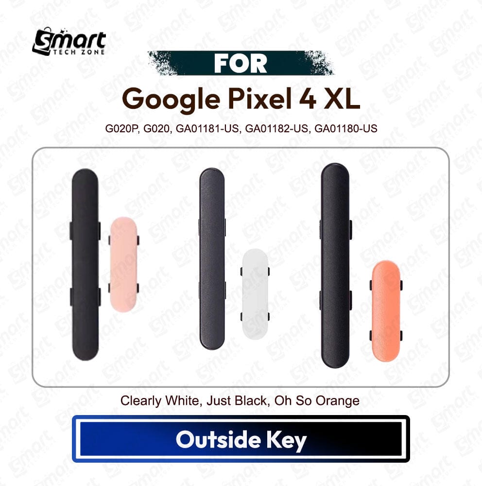 Google Pixel 4 XL On Off, Volume Up Down Button Side Key, Outside Key Replacement Repair Spare Part For G020P, G020, GA01181-US, GA01182-US, GA01180-US