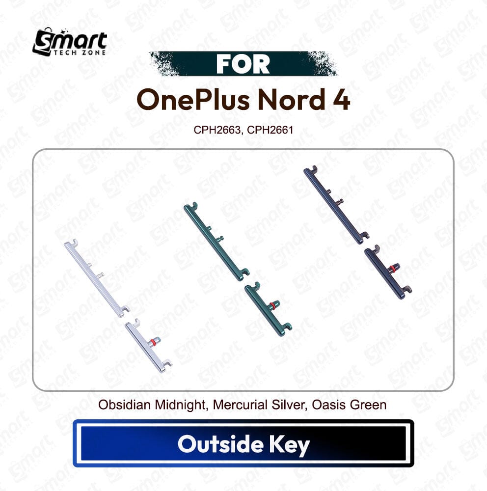 OnePlus Nrd 4 Power On Off Switch Button Volume Up Down Control Keys External Side Buttons Set Replacement Repair Spare Part For CPH2663, CPH2661