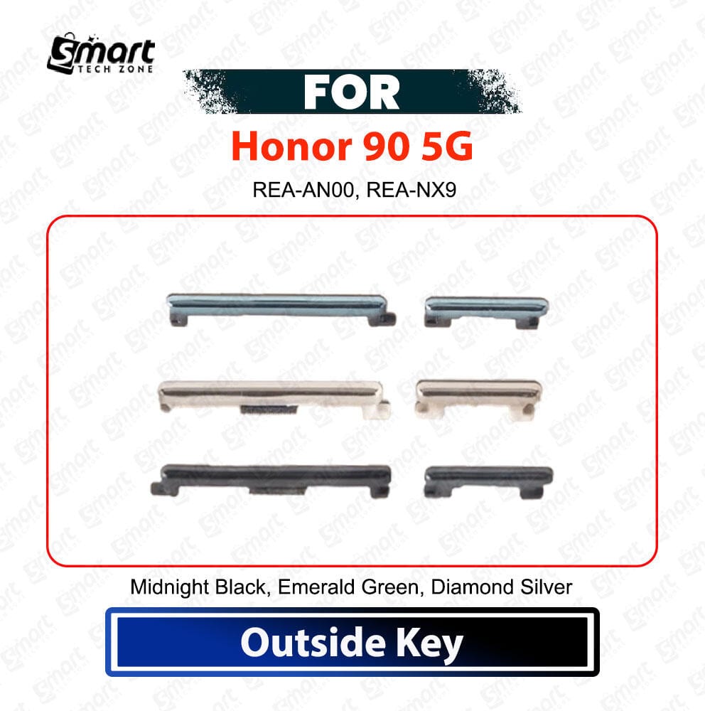 Honor 90 5G On Off, Volume Up Down Button Side Key, Outside Key Replacement Repair Spare Part For REA-AN00, REA-NX9