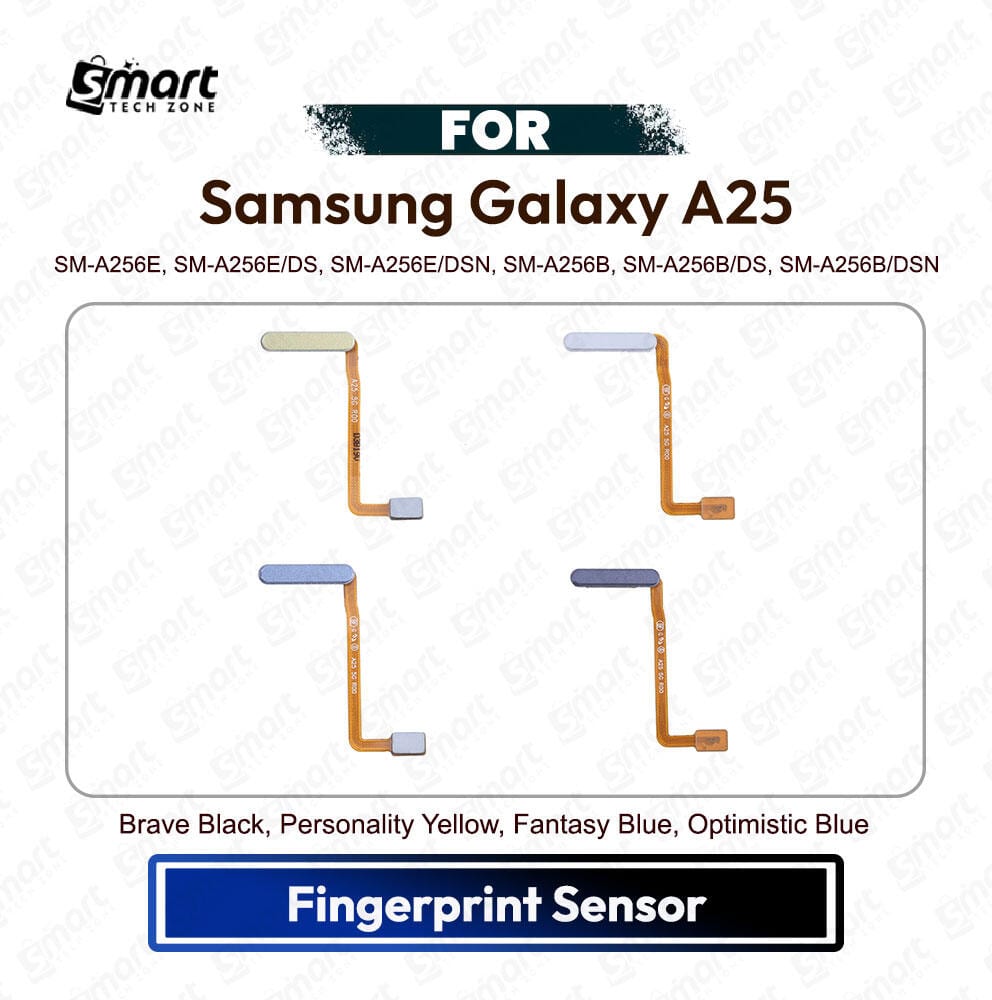 Samsung Galaxy A25 5G Fingerprint Sensor Flex Cable Home Button Scanner Replacement Repair Spare Part (SM-A256B)