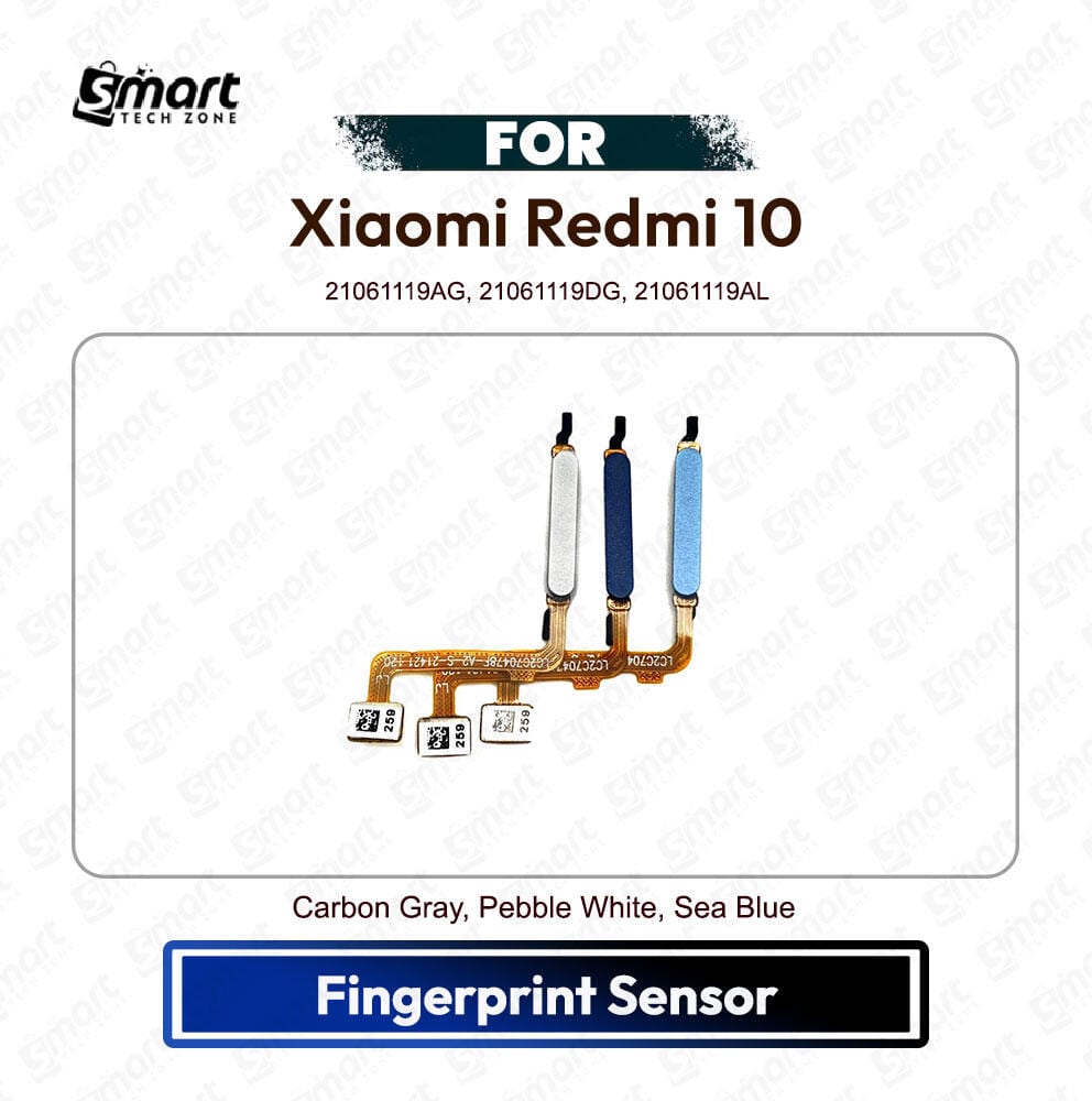 Xiaomi Redmi 10 Fingerprint Sensor Flex Cable Home Button Scanner Replacement Repair Spare Part (21061119AG 21061119DG 21061119AL)