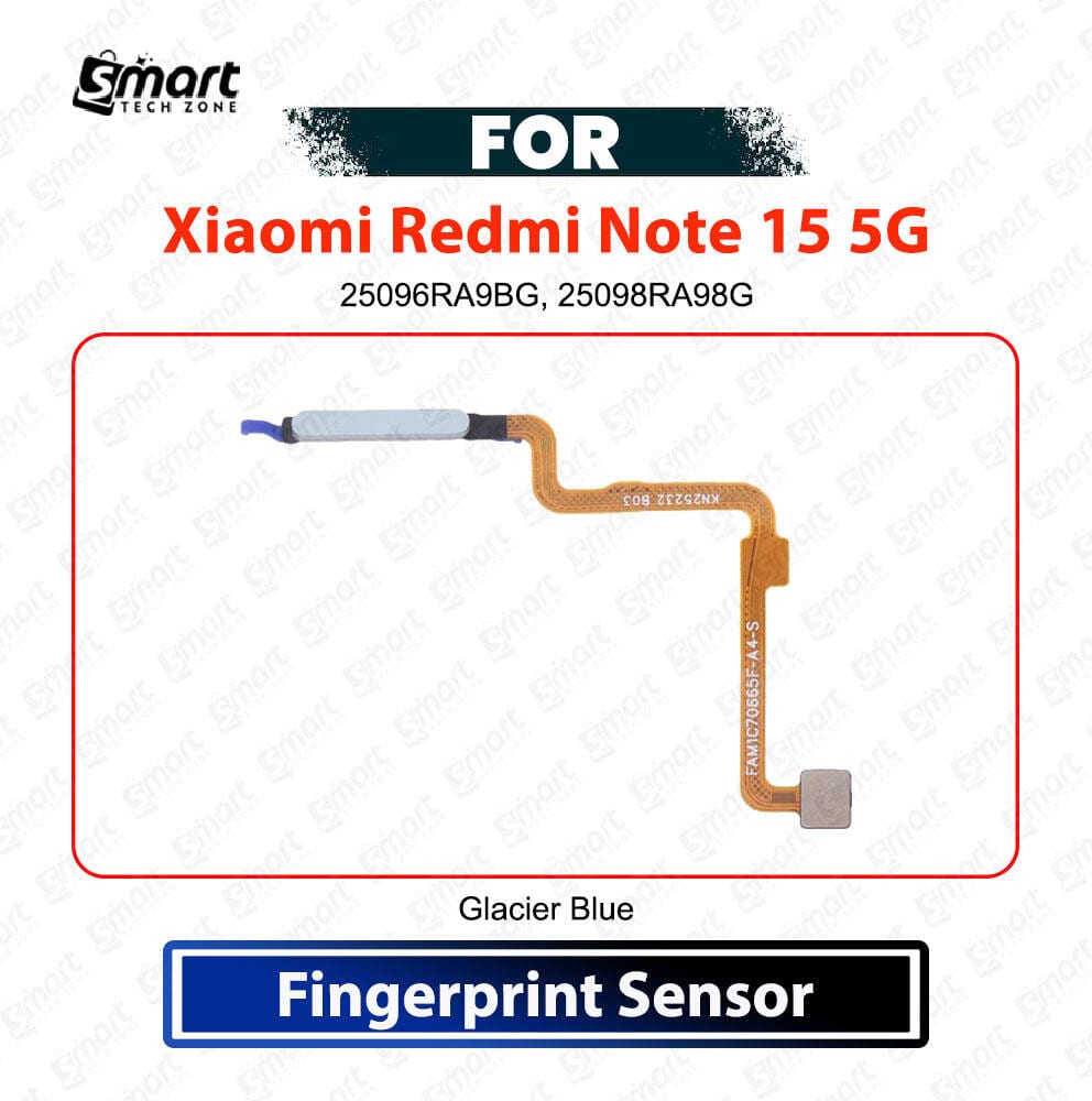 Xiaomi Redmi Note 15 5G Fingerprint Sensor Flex Cable Home Button Scanner Replacement Repair Spare Part 25096RA9BG, 25098RA98G