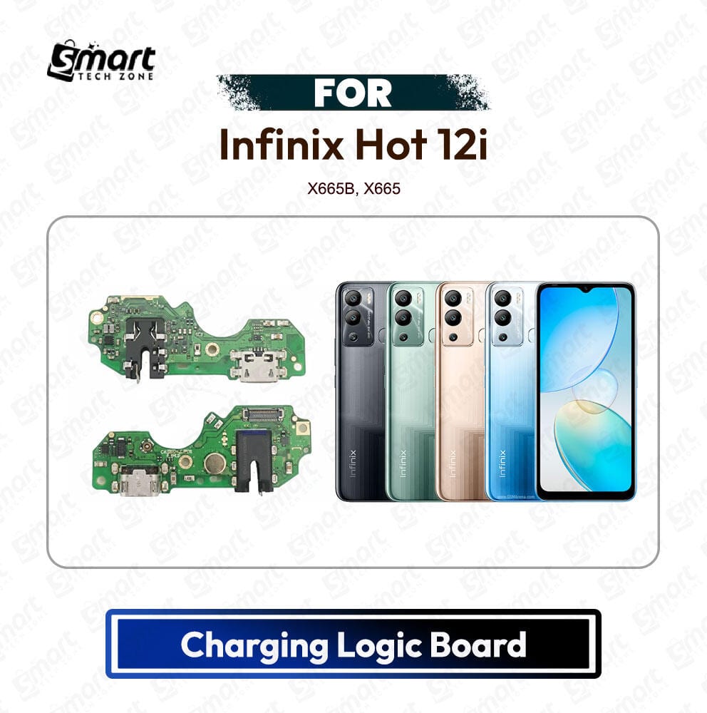 Infinix Hot 12i Charging Port PCB Sub Board USB Plug Dock Connector Logic Board Repair Spare Part (X665B, X665)