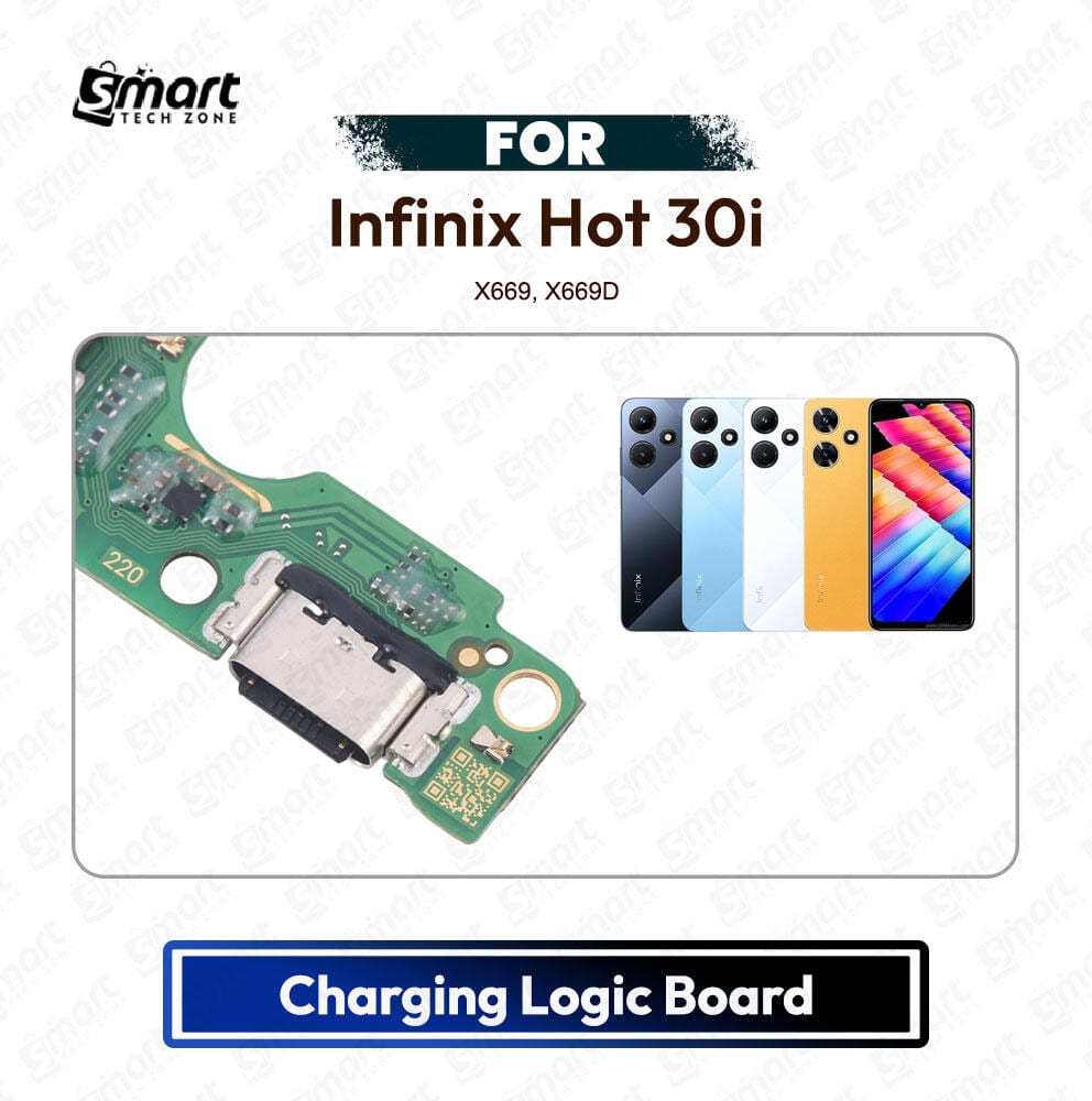 Infinix Hot 30i Charging Port PCB Sub Board USB Plug Dock Connector Logic Board Repair Spare Part (X669, X669D)