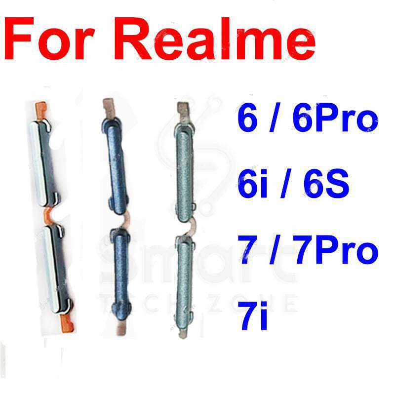 Power Volume Out Side Key Side Button For Realme 7 7 Pro 6 6 Pro 7i 6i 6S 4G 5G External Volume Button + Power ON OFF