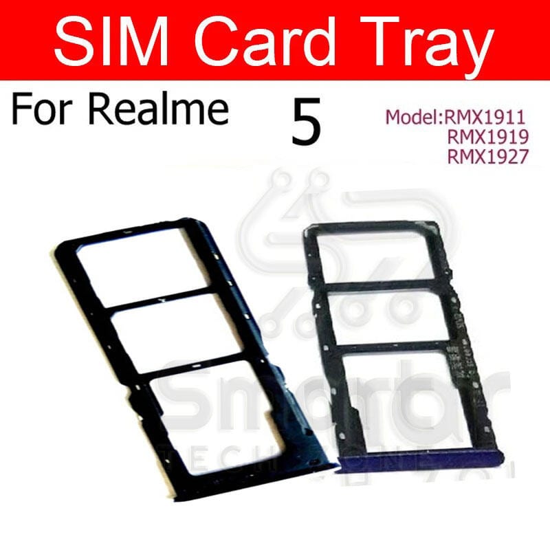 Realme 5 RMX1911 RMX1919 RMX1927 Sim Tray Micro SD Card Slot with Sim Ejector Pin Replacement Part