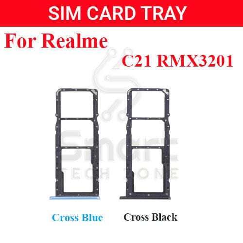 Realme C21 Sim Tray Micro SD Card Slot with Sim Ejector Pin Replacement Part