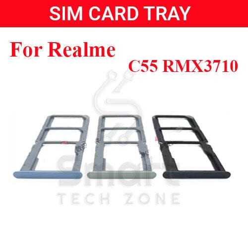 Realme C55 RMX3710 Sim Tray Micro SD Card Slot with Sim Ejector Pin Replacement Part