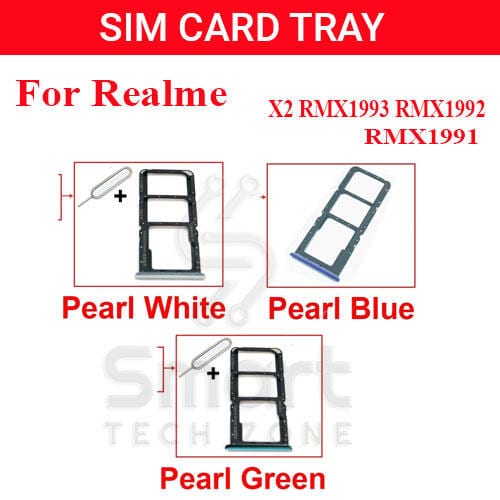 Realme X2 RMX1992 RMX1993 RMX1991 Sim Tray Micro SD Card Slot with Sim Ejector Pin Replacement Part