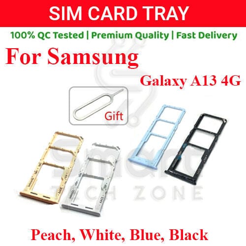 Samsung Galaxy A13 4G Sim Tray Micro SD Card Slot with Sim Ejector Pin Replacement Part