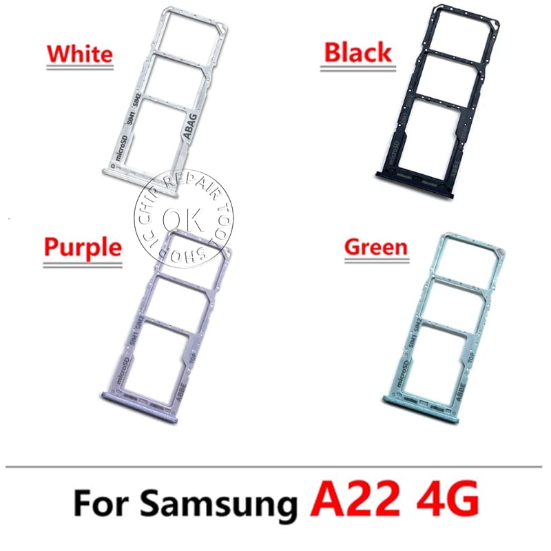 Samsung Galaxy A22 Sim Tray Micro SD Card Slot with Sim Ejector Pin Replacement Part