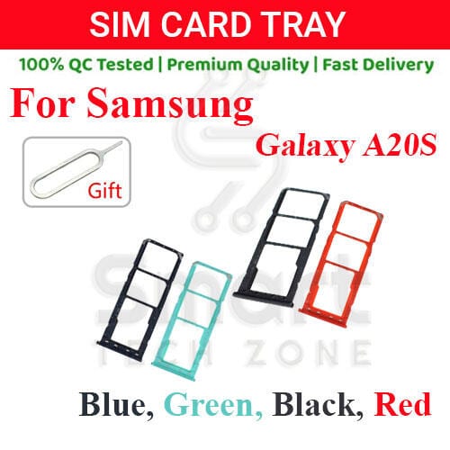 Samsung Galaxy A20S Sim Tray Micro SD Card Slot with Sim Ejector Pin Replacement Part