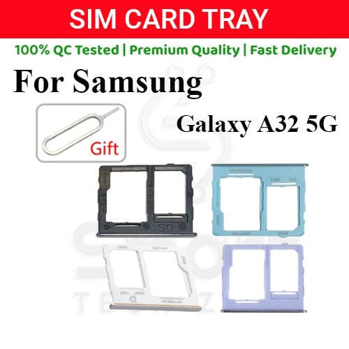 Samsung Galaxy A32 5G Sim Tray Micro SD Card Slot with Sim Ejector Pin Replacement Part