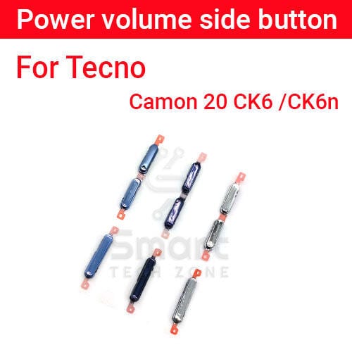 Power Volume Out Side Key Side Button For Tecno Camon 20 CK6 CK6n External Volume Button + Power ON OFF