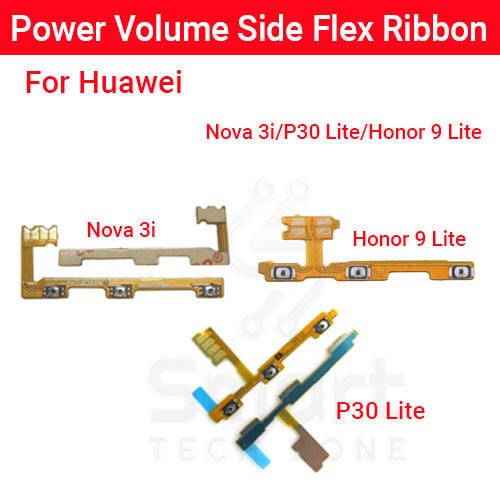 Huawei Nove 3i P30 Lite Honor 9 Lite Power on / off Switch Button Side Volume Up Down Buttons Flex Cable Replacement Parts