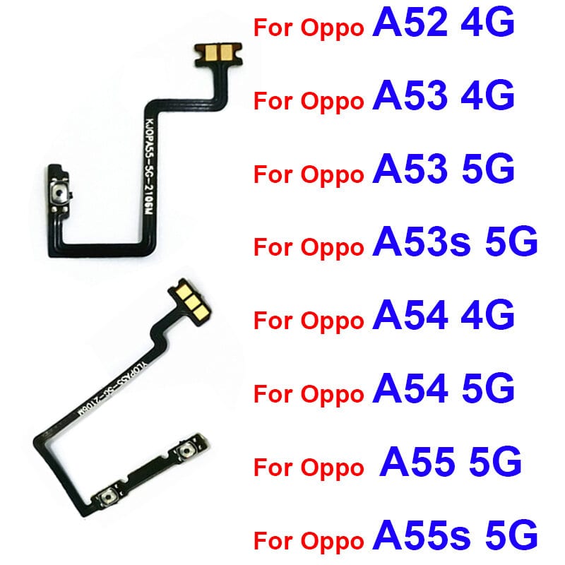 Oppo A52 A53 A53s A54 A55 A55s 4G 5G  Power on / off Switch Button Side Volume Up Down Buttons Flex Cable Replacement Parts