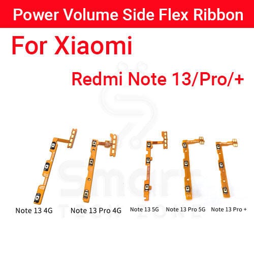 Xiaomi Redmi Note 13 13Pro 13Pro Plus 4G 5G Power on / off Switch Button Side Volume Up Down Buttons Flex Cable Replacement Parts