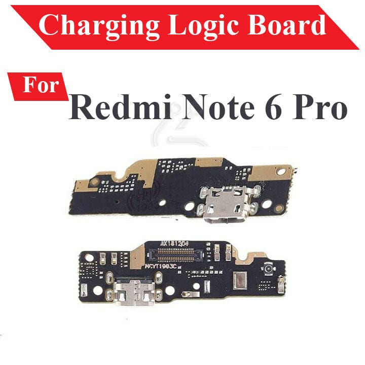 Charging Logic Board For Xiaomi Redmi Note 6 Pro Charging Port For (M1806E7TG) USB Plug PCB Dock Connector Replacement Parts