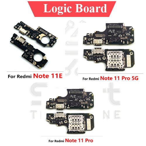 Charging Logic Board For Xiaomi Redmi Note 11 Pro 11E 4G 5G Charging Port USB Plug PCB Dock Connector Spare parts