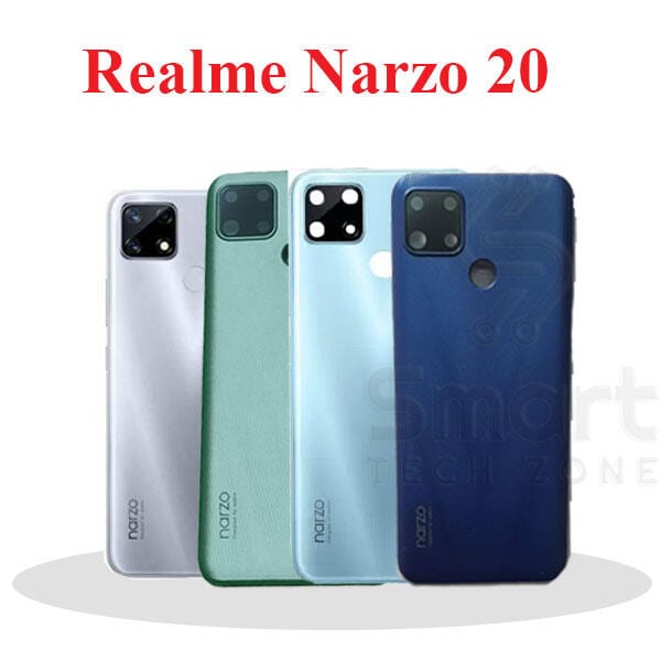 Realme Narzo 20 Back Panel/Backshell/ Casing + Camera Lens + Side Buttons With Logo-All Colors Available