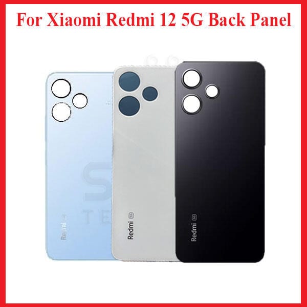 Xiaomi Redmi12 5G Back Panel/Backshell/ Casing + Without Camera Lens + Without Side Buttons With Logo-All Colors Available