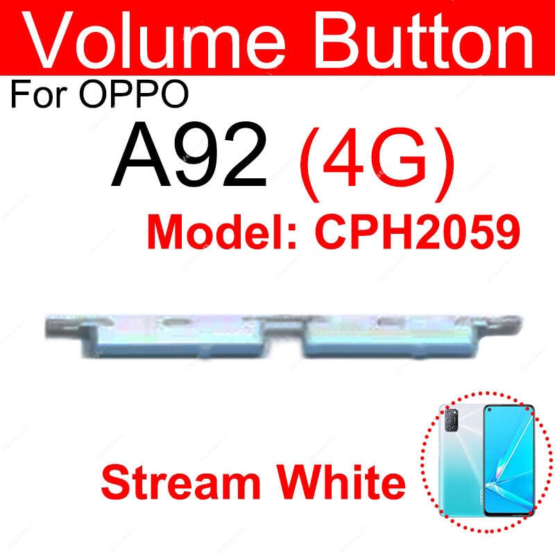 Compatible with Oppo A92/A92s External Side Buttons Volume Control Button Outside Side Keys