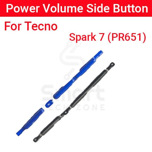 Power Volume Out Side Key Side Button For Tecno Spark 7 External Volume Button + Power ON OF
