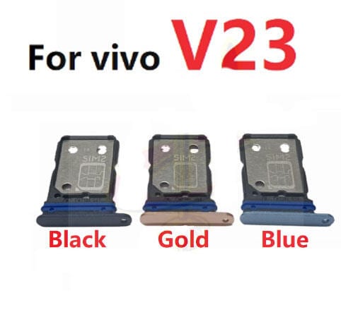 Vivo V23 Sim Tray Micro SD Card Slot with Sim Ejector Pin Replacement Part