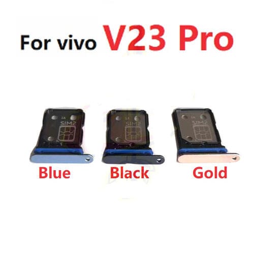 Vivo V23 Pro Sim Tray Micro SD Card Slot with Sim Ejector Pin Replacement Part