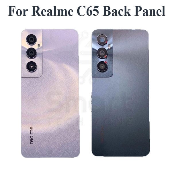 Realme C65 Back Panel/Backshell/ Casing + Camera Lens + Side Buttons With Logo-All Colors Available