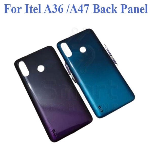 Itel A36/A47 Back Panel/Backshell/ Casing + Without Camera Lens + Side Buttons With Logo-All Colors Available