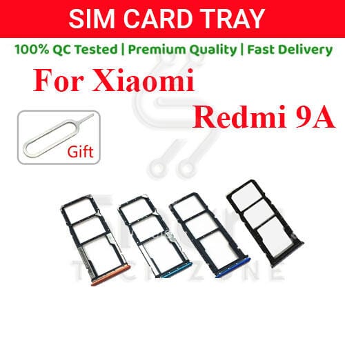 Xiaomi Redmi 9A Sim Tray Micro SD Card Slot with Sim Ejector Pin Replacement Part