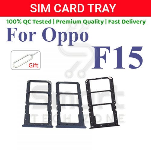 Oppo F15 Sim Tray Micro SD Card Slot with Sim Ejector Pin Replacement Part