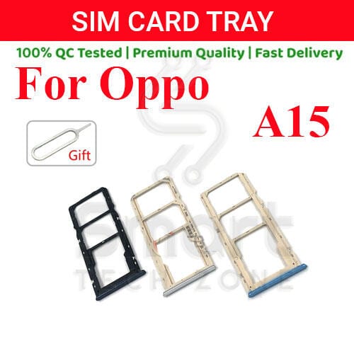 Oppo A15 Sim Tray Micro SD Card Slot with Sim Ejector Pin Replacement Part