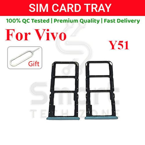 Vivo Y51 Sim Tray Micro SD Card Slot with Sim Ejector Pin Replacement Part