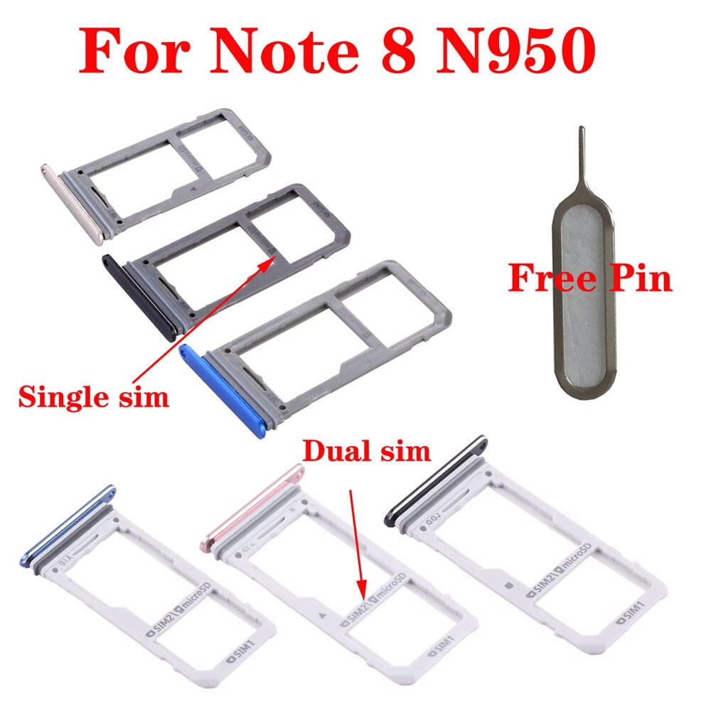 Samsung Galaxy Note 8 Sim Tray Micro SD Card Slot with Sim Ejector Pin Replacement Part