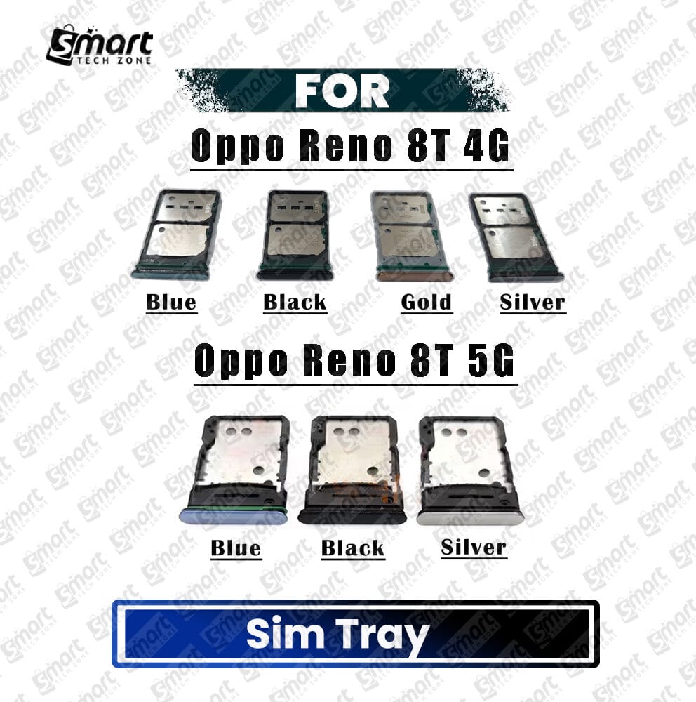 OPPO Reno 8T 4G / 5G Sim Card Tray + SD Card Slot Holder | Sim Ejector Pin Replacement | CPH2481 CPH2505 | Exact Fit