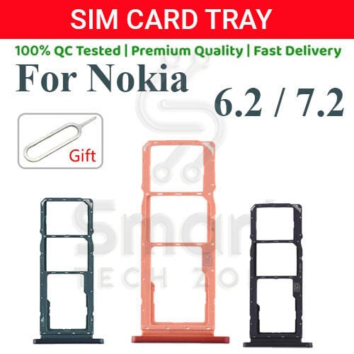 Nokia 6.2/7.2 Sim Tray Micro SD Card Slot with Sim Ejector Pin Replacement Part