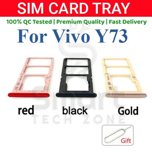 Vivo Y73 Sim Tray Micro SD Card Slot with Sim Ejector Pin Replacement Part