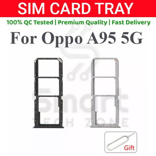Oppo A95 5G Sim Tray Micro SD Card Slot with Sim Ejector Pin Replacement Part