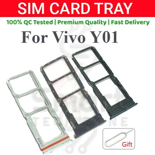 Vivo Y01 Sim Tray Micro SD Card Slot with Sim Ejector Pin Replacement Part