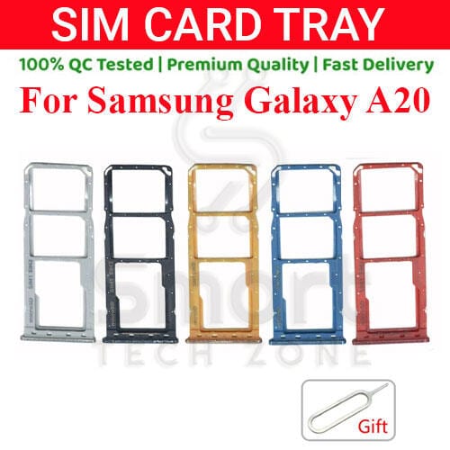 Samsung Galaxy A20 Sim Tray Micro SD Card Slot with Sim Ejector Pin Replacement Part