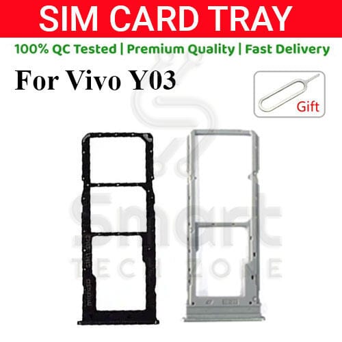 Vivo Y03 Sim Tray Micro SD Card Slot with Sim Ejector Pin Replacement Part