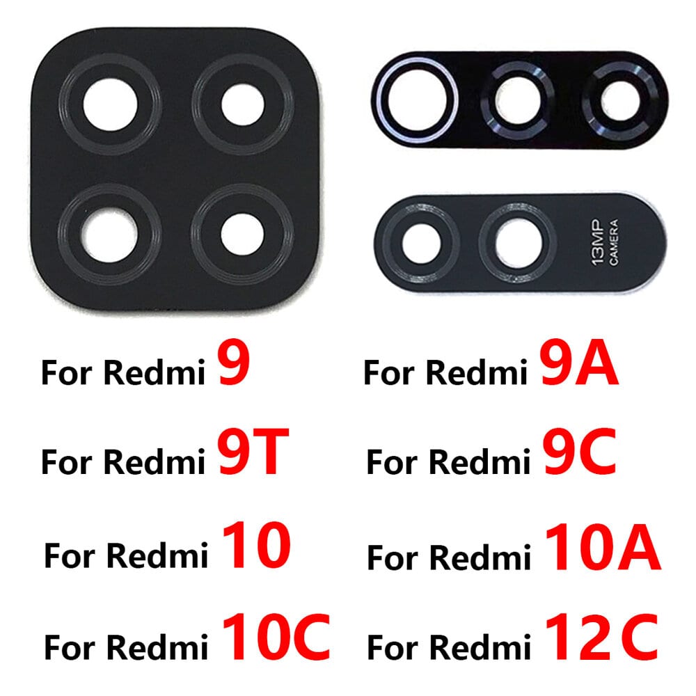 New Back Rear Camera lens glass for Xiaomi Redmi Note 9 9S /Note 9 Pro Max Frame Holder with sticker